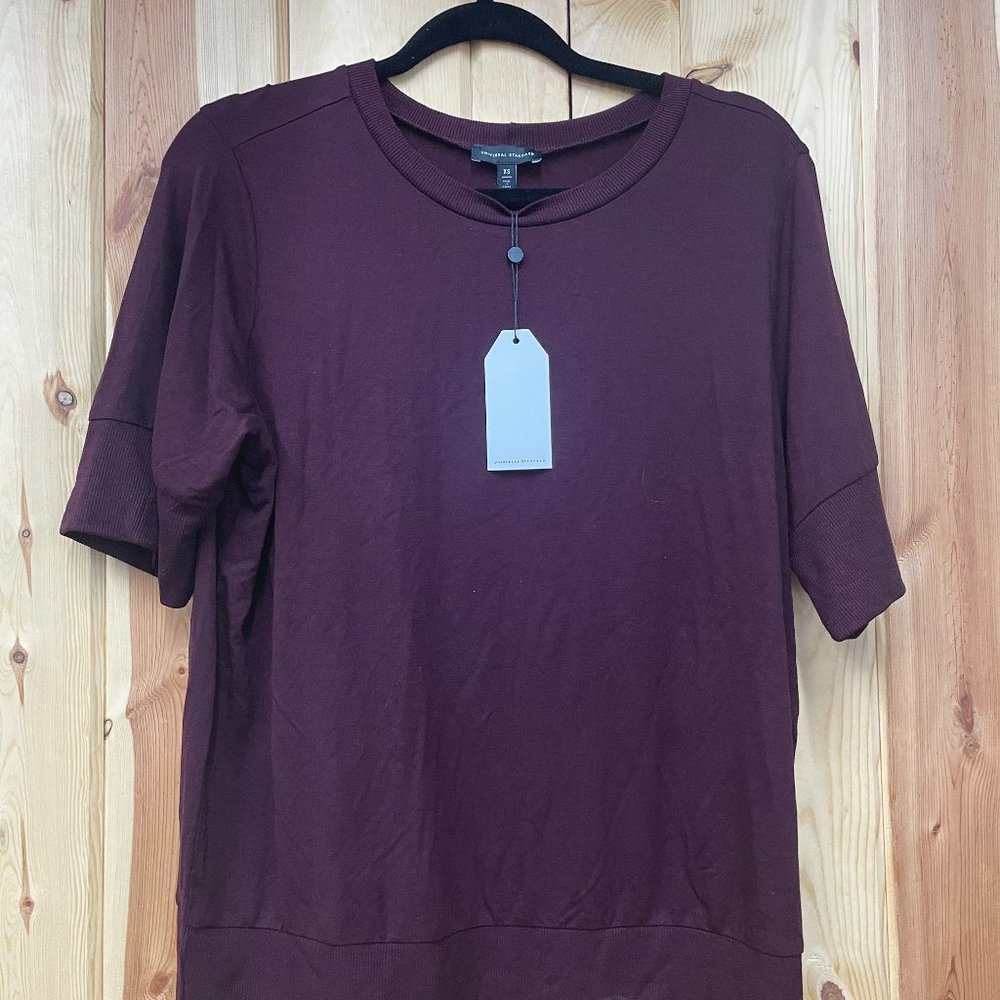 NWT Universal Standard Aimee liquid Jersery Rib Hem Tee Sz.XS / 10/12